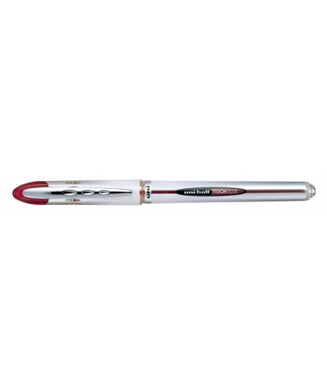 Uni-ball Vision Elite UB-200 Rollerball de Tinta Liquida - Punta de Bola 0.8mm - Sistema Antifugas para Viajes - Color Rojo