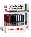 Uni-ball Eye Micro UB-150 Expositor de 54 Boligrafos de Tinta Liquida - Punta de Bola 0.5mm - Tinta Resistente al Agua y Luz - S