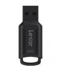 Lexar JumpDrive V40 Memoria USB 64GB - Almacenamiento Confiable - Interfaz USB 2.0 - Diseño Compacto y Portatil - Color Negro