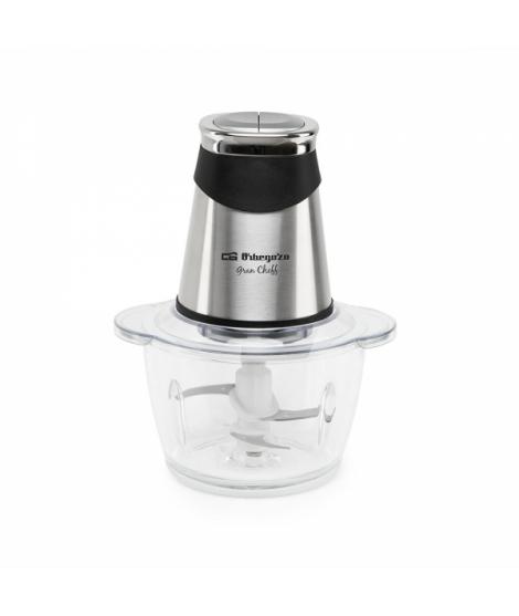 Orbegozo MC 4650 Picadora de Alimentos 500W - Recipiente de Cristal con Capacidad 1.2L - 4 Cuchillas de Acero Inoxidable y 2 Niv