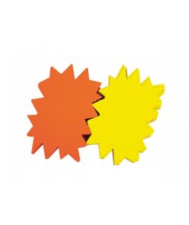 Apli Pack de 50 Carteles Flash - Alto Gramaje y Gran Resistencia - Ideales para Ofertas y Promociones - Colores Surtidos