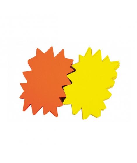 Apli Pack de 50 Carteles Flash - Alto Gramaje y Gran Resistencia - Ideales para Ofertas y Promociones - Colores Surtidos