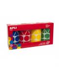 Apli Pack con 4 Rollos de Gomets Geometricos XL - 1357 Gomets por Rollo - Adhesivo Permanente - 5.428 Gomets en Total - Ideales 