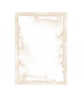 Apli Pack de 20 Hojas de Papel Tematico Pergamino - 90gr - Impresion a Color - Ideal para Invitaciones y Manualidades - Compatib