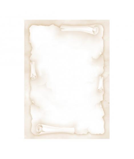 Apli Pack de 20 Hojas de Papel Tematico Pergamino - 90gr - Impresion a Color - Ideal para Invitaciones y Manualidades - Compatib