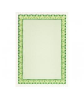Apli Pack de 10 Hojas de Papel Certificado - Diseño de Concha - 115gr - Ideal para Certificados y Diplomas - Compatible con Impr