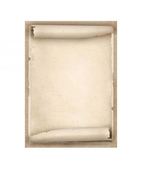 Apli Pack de 20 Hojas de Papel Tematico Pergamino Antiguo - 90gr - Impresion a Color - Ideal para Invitaciones y Manualidades - 