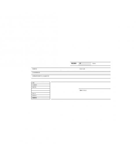 Apli Talonario de Recibos Apaisado con IVA - Modelo A-52 - Papel Litos Especial - Microperforado - Gramaje 60 g/m²