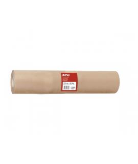 Apli Bobina de Papel Kraft - Ideal para Dispensadores - Perfecto para Envolver Productos - Uso en Fabricas y Almacenes - Color M