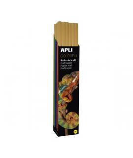 Apli Rollo de Papel Kraft - 70gr - Fibras Naturales - Alta Resistencia - Homogeneidad de Color - Ideal para Manualidades y Embal