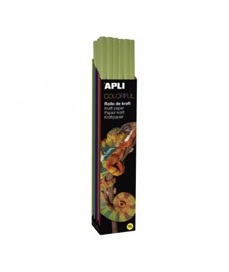 Apli Rollo de Papel Kraft - 70gr - Fibras Naturales - Alta Resistencia - Homogeneidad de Color - Ideal para Manualidades y Embal
