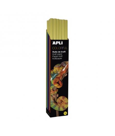 Apli Rollo de Papel Kraft - 70gr - Fibras Naturales - Alta Resistencia - Homogeneidad de Color - Ideal para Embalajes y Manualid