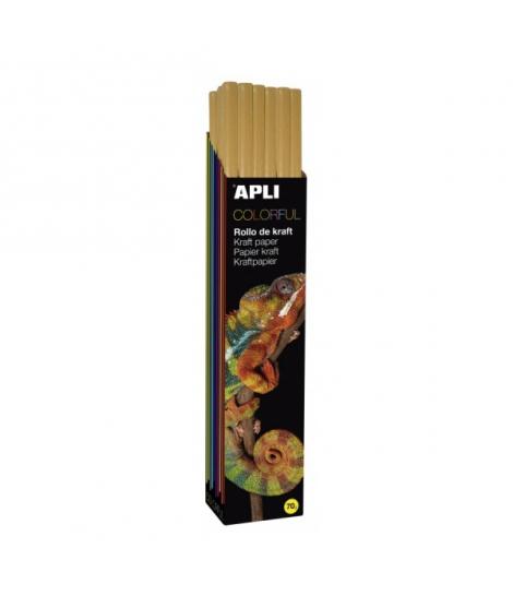 Apli Rollo de Papel Kraft - 70gr - Fibras Naturales - Alta Resistencia - Homogeneidad de Color - Ideal para Manualidades y Embal