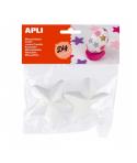 Apli Pack de 2 Estrellas de Poliestireno - Alta Densidad - Faciles de Cortar y Pintar - Ideales para Decoraciones y Manualidades