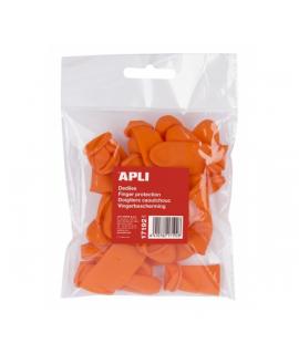 Apli Dediles de Goma Talla M - Bolsa de 20 Unidades - Ideales para Pasar Paginas, Contar Billetes y Abrir Bolsas - Perfectos par