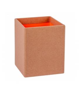 Apli Cubilete Portalapices Fluor Collection - Acabado Kraft - Tacto Suave - Diseño Elegante y Versatil - Color Naranja Fluoresce