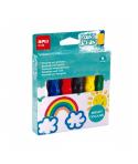 Apli Kids Pack de 6 Temperas en Tubo con Pincel 14ml - Practico y Sin Limpieza - Fomenta Creatividad y Colaboracion - Colores Su