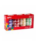Apli Pack de 4 Rollos de Gomets Corazon 20mm - 1410 Gomets por Rollo - Adhesivo Permanente - 5640 Gomets en Total - Ideales para
