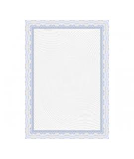 Apli Pack de 70 Hojas de Papel Certificado - Diseño Espiral - 115gr - Ideal para Certificados y Diplomas - Compatible con Impres