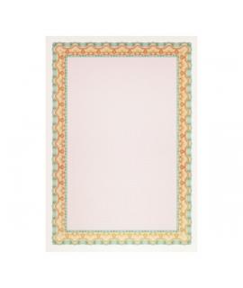 Apli Pack de 70 Hojas de Papel Certificado - Diseño de Concha - 115gr - Compatible con Impresoras y Escritura Manual - Colores S