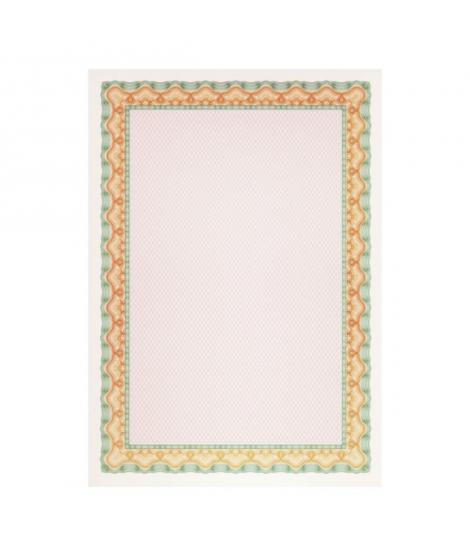 Apli Pack de 70 Hojas de Papel Certificado - Diseño de Concha - 115gr - Compatible con Impresoras y Escritura Manual - Colores S