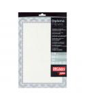 Apli Pack de 25 Hojas de Papel Certificado - Diseño Espiral - 115gr - Ideal para Certificados y Diplomas - Compatible con Impres