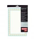 Apli Pack de 25 Hojas de Papel Certificado - Diseño de Concha - 115gr - Ideal para Certificados y Diplomas - Compatible con Impr