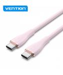 Vention Cable USB-C Macho a USB-C Macho - 1.5m - 5A 100W 480Mbps - Color Rosa Silicona