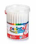 Carioca Bravo Pack de 60 Rotuladores - Cuerpo Octogonal Maxi - Tinta Superlavable - Punta Maxi 6mm Bloqueada - Tapa Ventilada - 