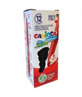 Carioca Rotulador Jumbo Monocolor - Cuerpo Octogonal Maxi - Tinta Superlavable - Punta Maxi 6mm Bloqueada - Tapa Ventilada - Col
