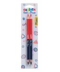Carioca Maxi Blister 2 Lapices - Cuerpo Lacado Hexagonal - Mina de Ø 5mm - Color Negro/Rojo