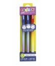 Carioca Oops Easy Pack de 3 Boligrafos Borrables - Tinta Termo Sensible - Cuerpo con Efecto Degradado - Punta de Ø 0.7mm - Doble