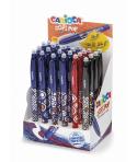 Carioca Oops Expositor de 24 Boligrafos Borrables - Termo Sensible - Empuñadura Texturizada - Punta de Ø 0.7mm - Doble Goma - Re