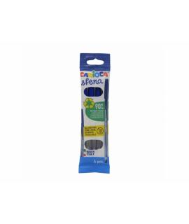 Carioca Sfera Flowpack Pack de 4 Boligrafo - Punta Ø 1mm - Capuchon y Retro del Color de la Tinta - Escritura Super Deslizante -