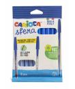 Carioca Sfera Flowpack Pack de 10 de Boligrafo - Punta Ø 1mm - Capuchon y Retro del Color de la Tinta - Escritura Super Deslizan