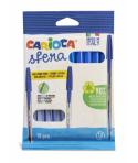 Carioca Sfera Flowpack Pack de 10 de Boligrafo - Punta Ø 1mm - Capuchon y Retro del Color de la Tinta - Escritura Super Deslizan