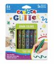 Carioca Glitter Glue Base Blister de 6 Tubitos de Cola de Color - Efecto Glitter - Aplicacion Directa - Secado en 30 Minutos - C