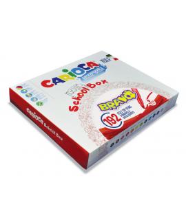 Carioca Bravo Pack de 192 Rotuladores - Cuerpo Octogonal Maxi - Tinta Superlavable - Punta Maxi 6mm Bloqueada - Tapa Ventilada -