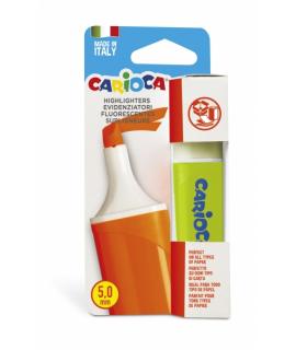 Carioca Memolight Subrayador - Punta Biselada de 5mm - Color Brillante y Lavable - Tinta a Base de Agua - Color Verde