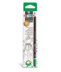 Carioca Black Pack de 12 Lapices de Grafito 2H - Facil de Borrar y Sacar Punta - Cuerpo Triangular - Mina Resistente a las Caida