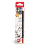 Carioca Black B Pack de 12 Lapices de Grafito - Facil de Borrar y Sacar Punta - Cuerpo Triangular Agradable al Tacto - Mina Resi