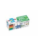 Carioca Mini Coloring Roll Jungle de Papel Adhesivo para Colorear + 6 Lapices de Colores - Aplicable en Superficies Verticales u