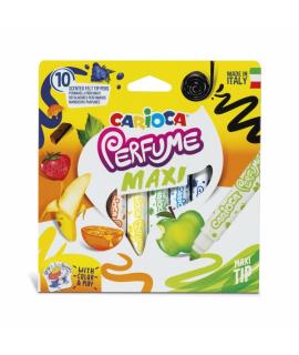 Carioca Perfume Maxi Pack de 10 Rotuladores - Tinta Perfumada - Lavable - Libre de Sustancias Alergenicas - Aromas Naturales - P