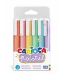 Carioca Pack de 6 Subrayadores Pastel - Tinta a Base de Agua - Punta Biselada - Tinta Lavable - Color Varios