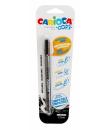 Carioca Oops Blister Boligrafo Borrable - Tinta Negra Termosensible - Empuñadura Ergonomica Triangular - Punta de Ø 0.7mm - Dobl