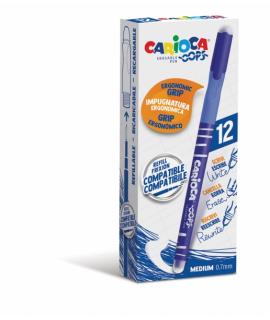 Carioca Oops Boligrafos Borrables - Termo Sensible - Empuñadura Ergonomica Triangular - Punta Ø 0.7mm - Doble Goma - Recambios C