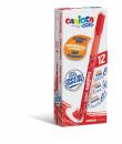 Carioca Oops Boligrafos Borrables - Tinta Roja Termo Sensible - Empuñadura Ergonomica Triangular - Punta de Ø 0.7mm - Doble Goma