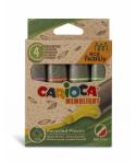 Carioca Eco Family Pack de 4 Subrayadores - Colores Brillantes - Tinta a Base de Agua - Punta Biselada de 5mm - Color Varios