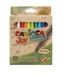 Carioca Joy Pack de 12 Rotuladores Punta Fina Eco Family - Tinta Superlavable - Punta Fina 2.8mm Bloqueada - Capuchon Ventilado 