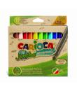 Carioca Jumbo Eco Family Pack de 12 Rotuladores - Punta Maxi 6mm - Tinta Superlavable - Capuchon Ventilado - Color Varios